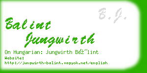 balint jungwirth business card
